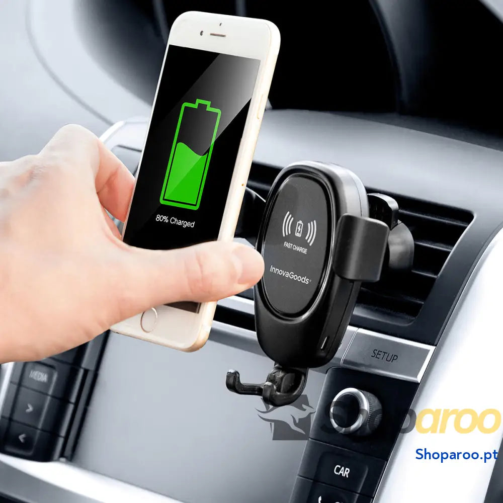 Suporte de telemóvel com carregador sem fios para automóveis Wolder InnovaGoods