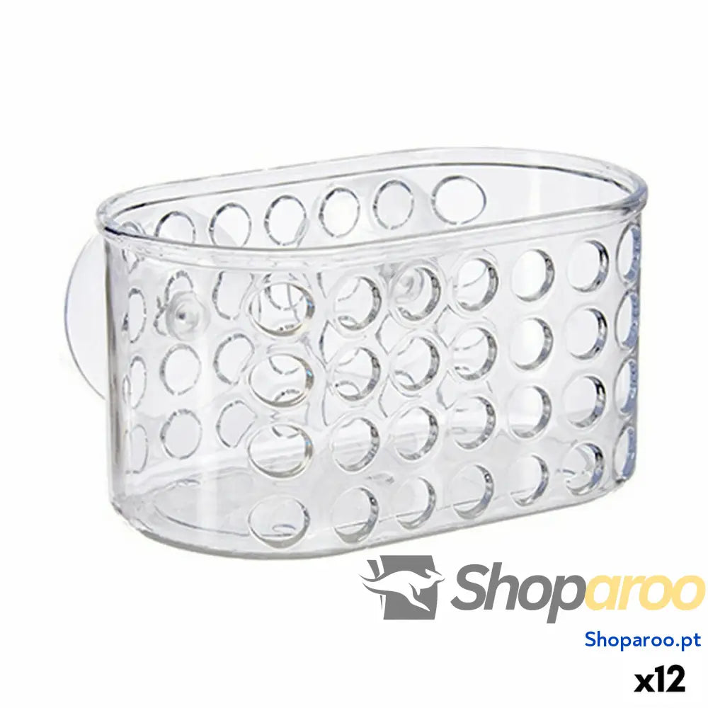 Suporte Organizador para Banheira Berilo CB25262A Transparente PVC poliestireno 15,8 x 8,5 8 cm (12 Unidades)