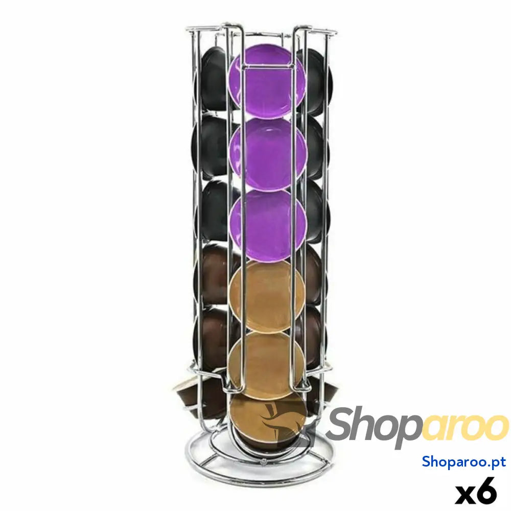 Suporte para 18 Cápsulas de Café Quttin 49538 11,5 x 33 cm (6 Unidades)