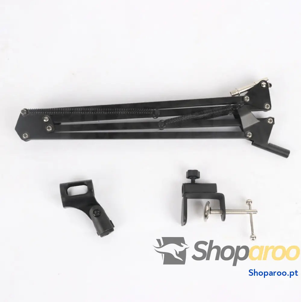 Suporte para microfone de mesa portátil ajustável NB35 com braço articulado
