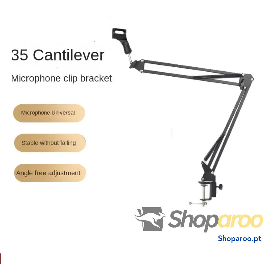 Suporte para microfone de mesa portátil ajustável NB35 com braço articulado