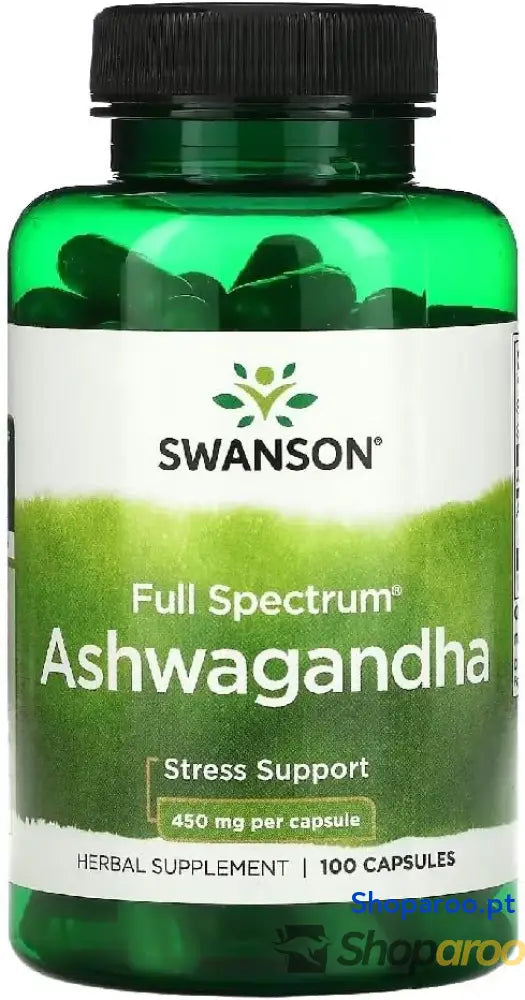 Swanson Ashwagandha 450mg Suplemento Natural para Stress e Vitalidade