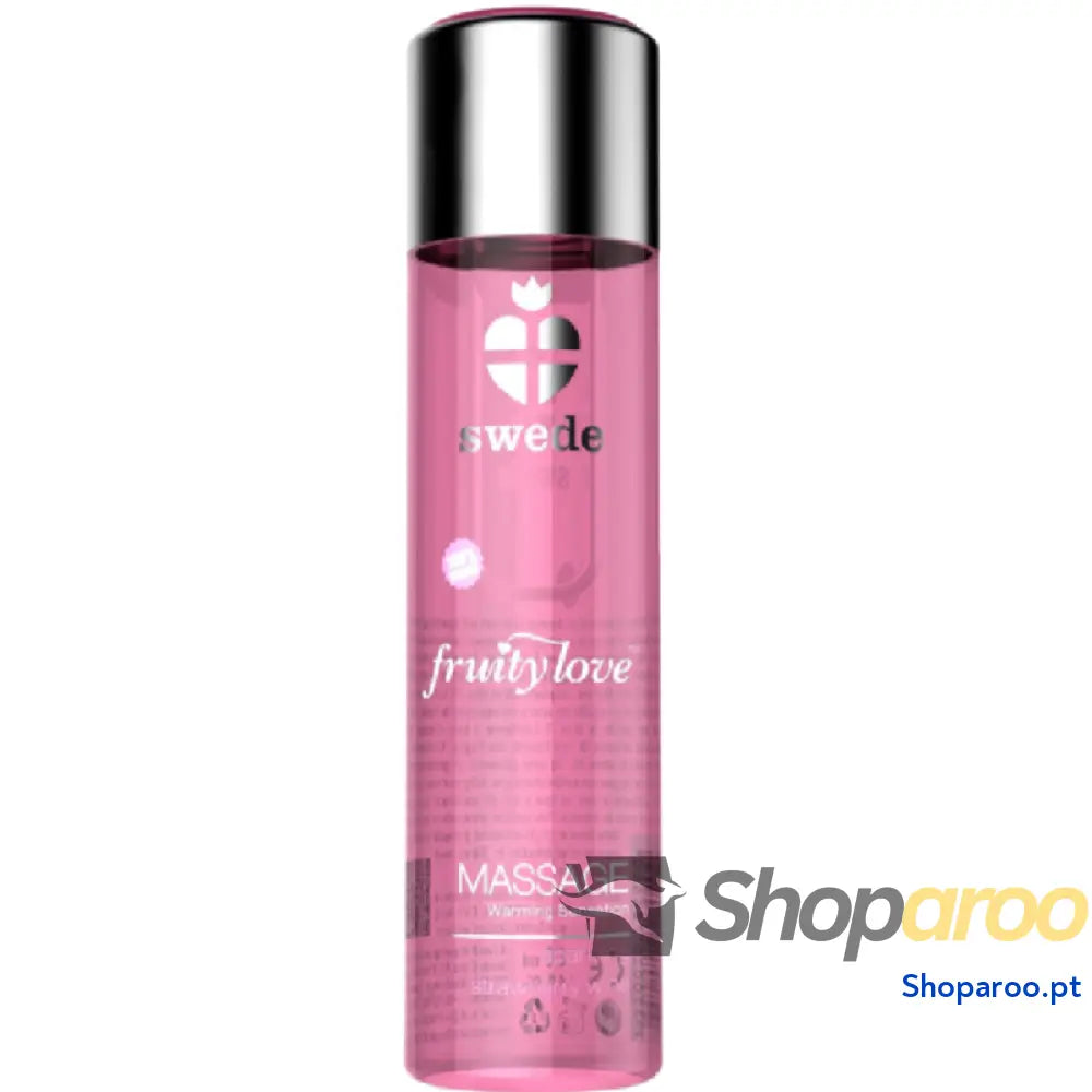 SWEDE - FRUITY LOVE EFEITO AQUECENTE ÓLEO DE MASSAGEM ESPUMANTE MORANGO VINHO 120 ML