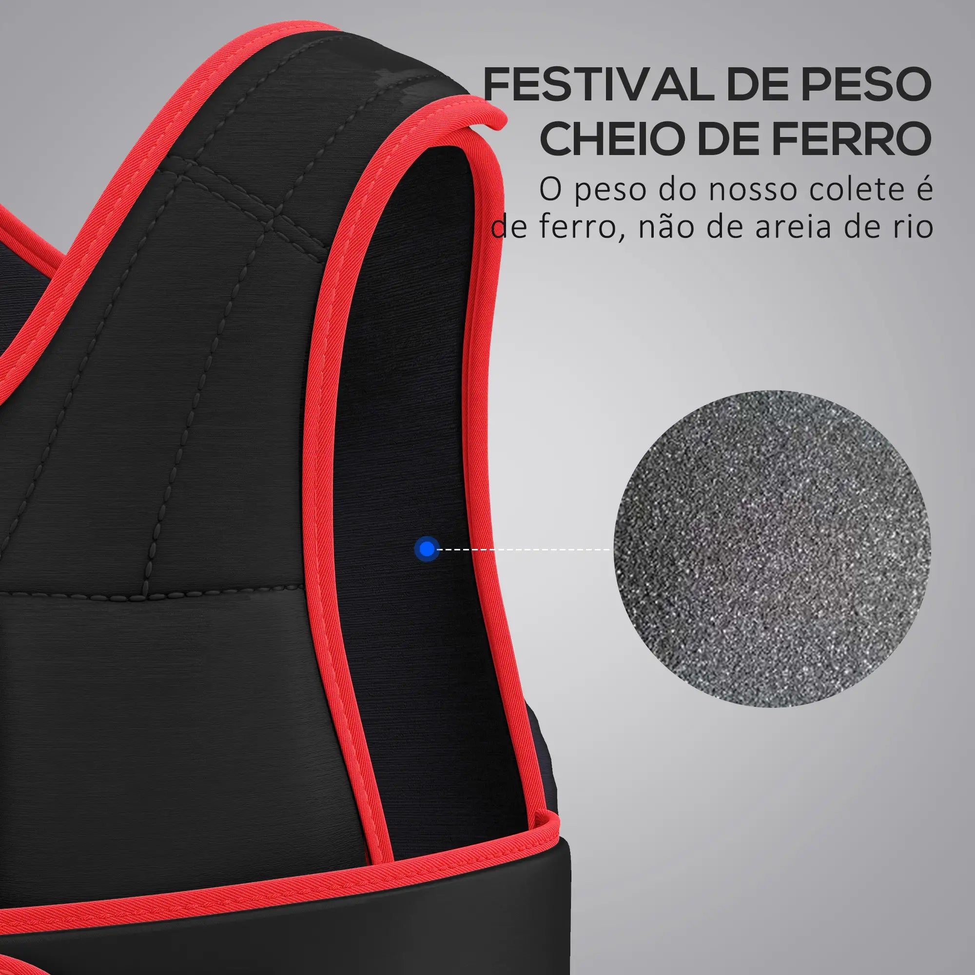 Colete de Treinamento Ajustável com Pesos até 15 kg