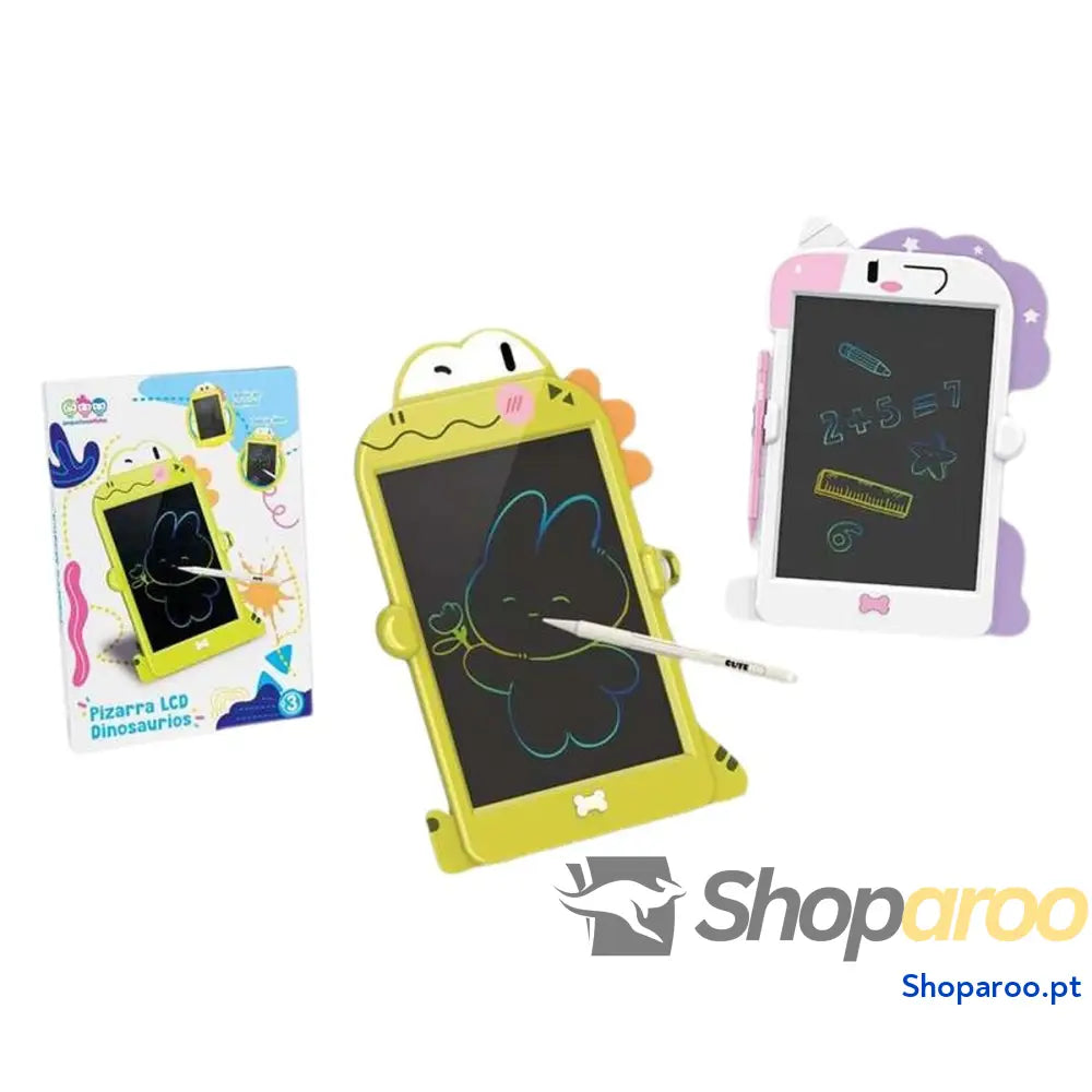 Tablet para Desenhar e Escrever LCD Branco Verde 32 x 23 cm