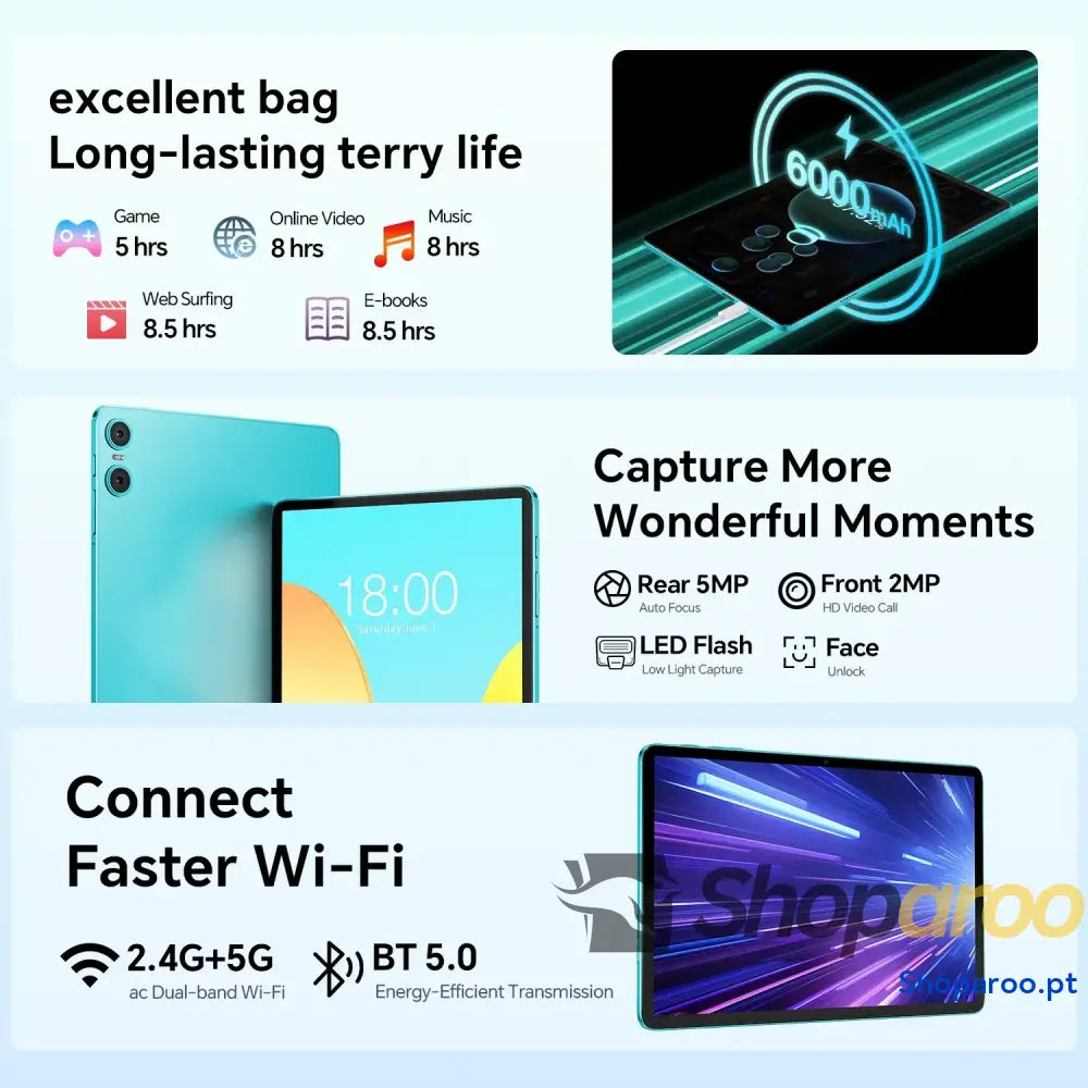 Tablet Teclast P30 Octa Core UNISOC T606 10,1 Polegadas 12GB RAM