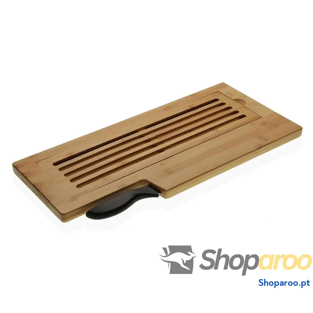 Tábua de corte Versa 23 x 2 x 50 cm Aço Bambu