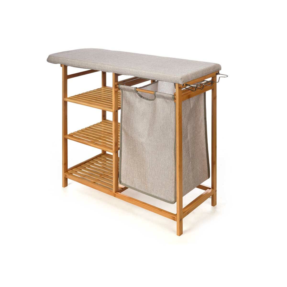 Tábua de Engomar Kipit 1443FL BAMBOO.1 Creme Tecido Bambu