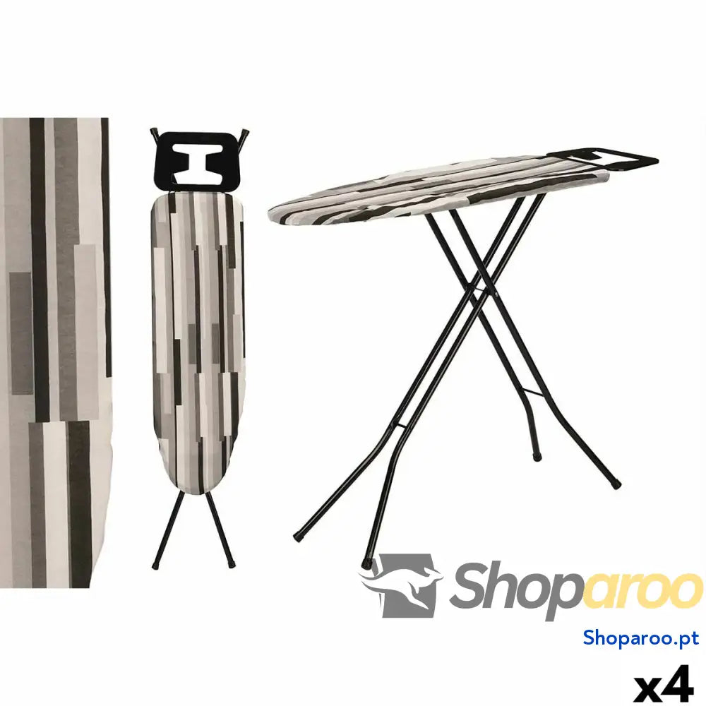 Tábua de Engomar Kipit 18358 CB 143 Branco Preto Cinzento Metal Tecido (4 Unidades)