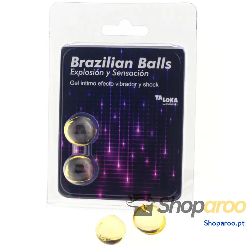 TALOKA - 2 BOLAS BRASILEIRAS GEL EMOCIONANTE VIBRANTE E EFEITO DE CHOQUE