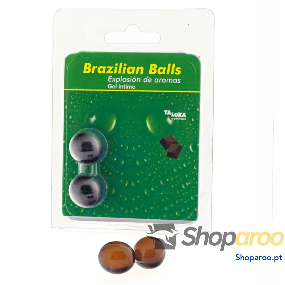 TALOKA - 2 BOLAS BRASILEIRAS GEL ÍNTIMO DE CHOCOLATE