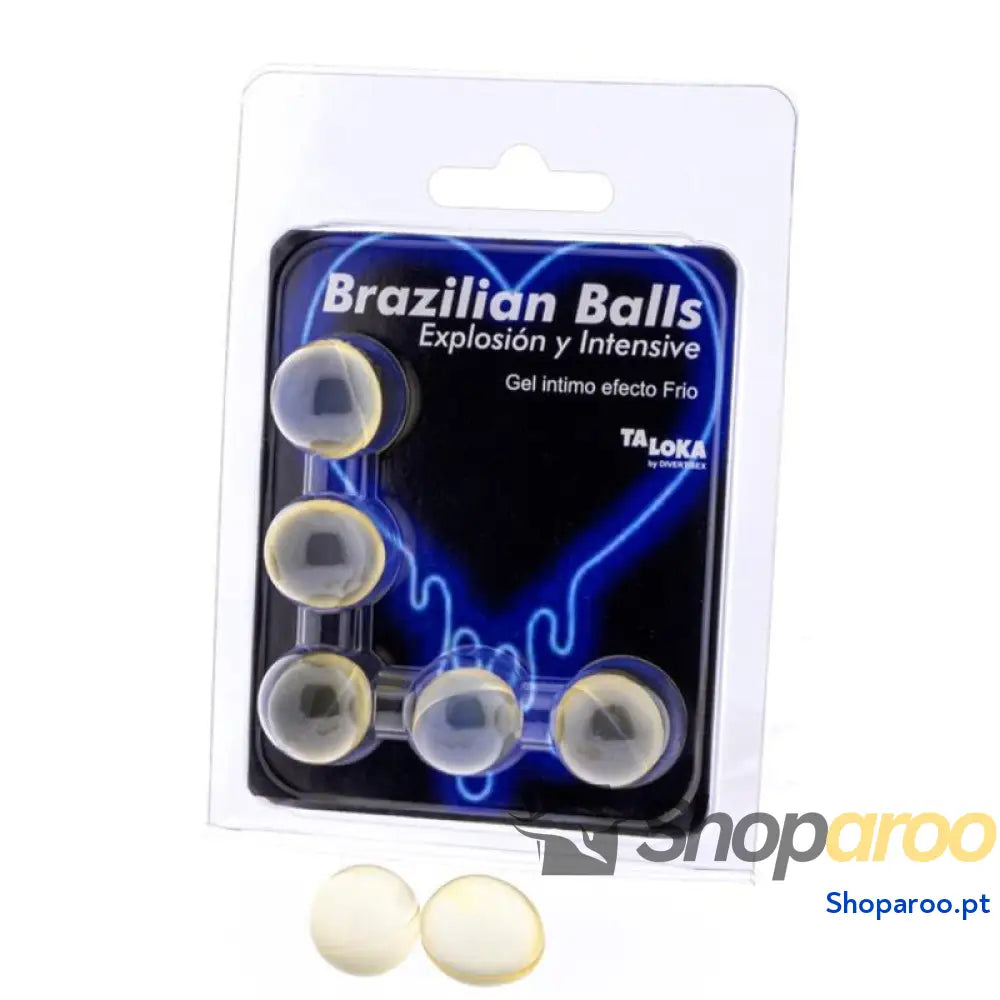 TALOKA - 5 BOLAS BRASILEIRAS GEL EMOCIONANTE EFEITO FRIO E VIBRAO