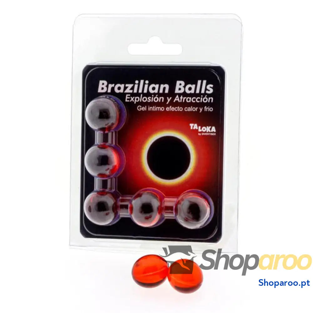 TALOKA - 5 BOLAS BRASILEIRAS GEL EMOCIONANTE EFEITO QUENTE E FRIO