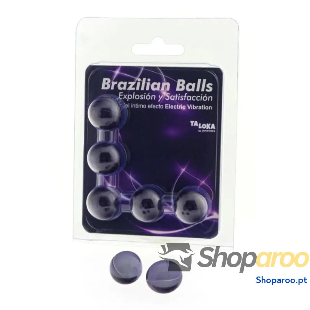 TALOKA - 5 BOLAS BRASILEIRAS GEL EMOCIONANTE EFEITO VIBRATÓRIO ELÉTRICO