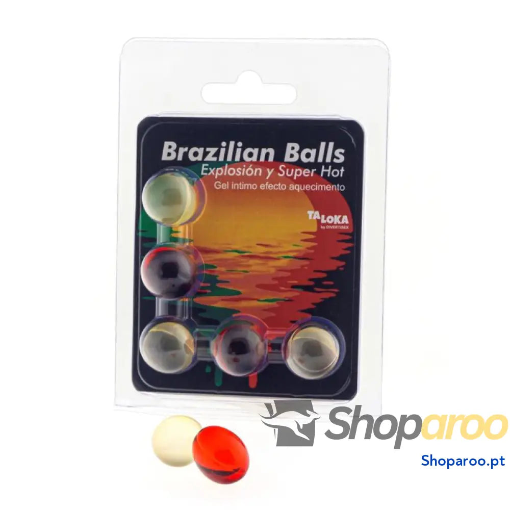 TALOKA - 5 BOLAS BRASILEIRAS GEL EMOCIONANTE SUPER QUENTE EFEITO