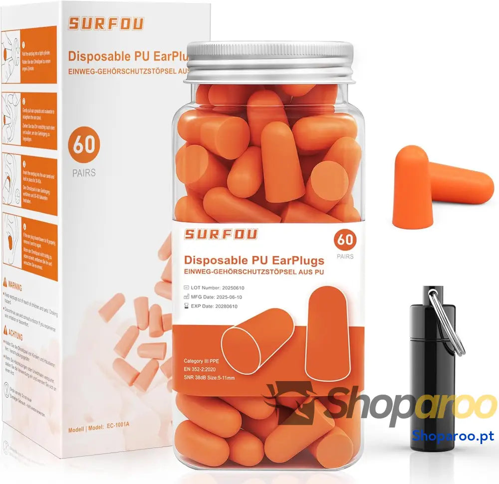 Tampões de ouvido ruído para dormir 60 pares redução 38 dB reutilizáveis e ultra macias ideais pessoas que dormem lado