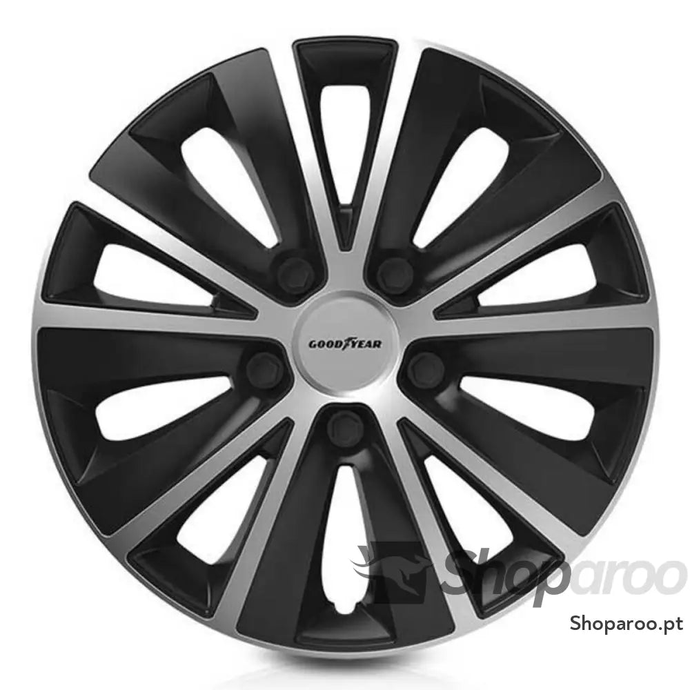 Tapacubos Goodyear Monaco 15" Preto Prateado