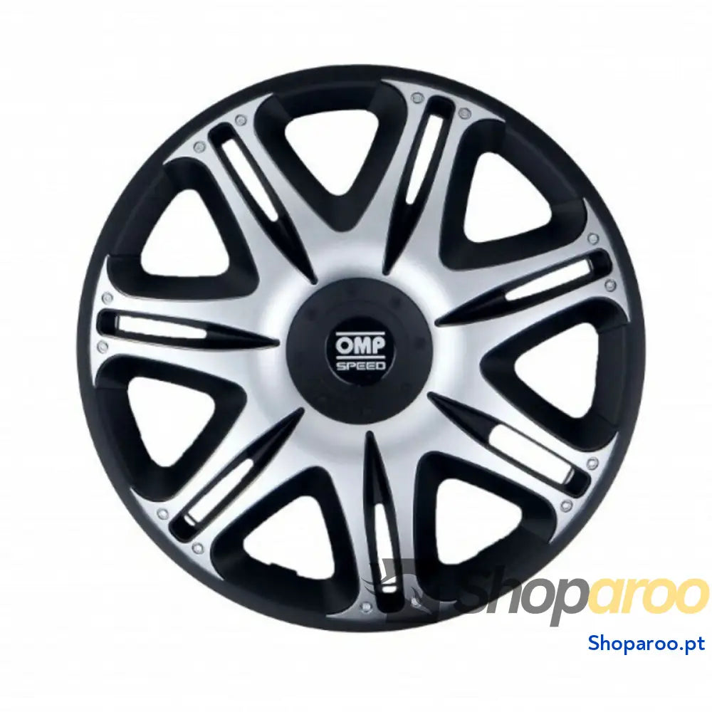 Tapacubos OMP Ghost Speed Preto Prateado 16" (4 uds)
