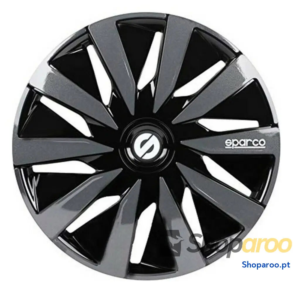 Tapacubos Sparco Lazio Preto/Cinzento 14" (4 uds)