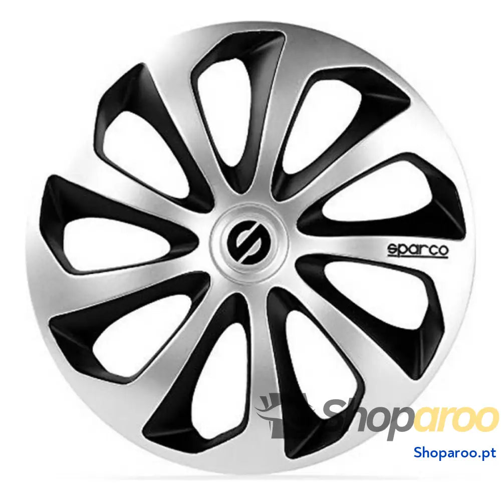 Tapacubos Sparco Sicilia CS5 Preto Prateado 13"