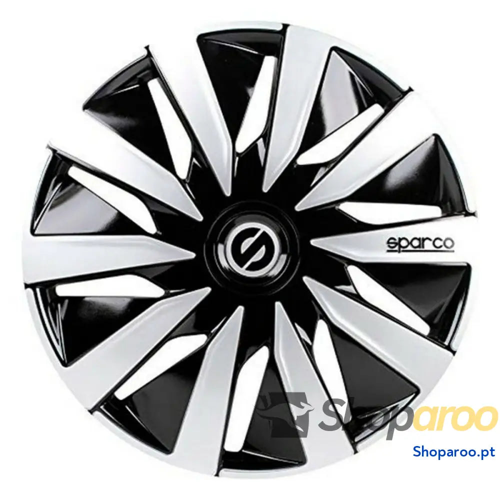 Tapacubos Sparco SPC1491BKSV Prateado Preto 14" Preto/Prateado