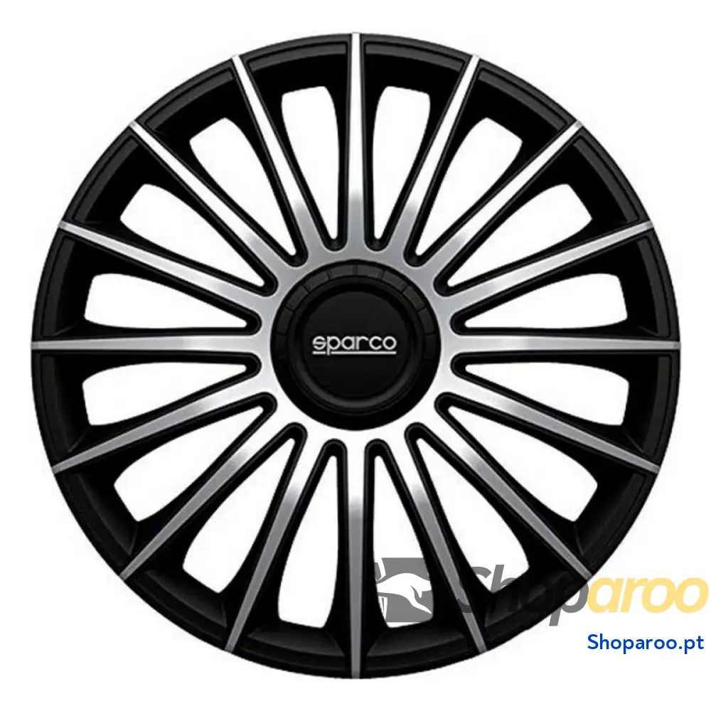 Tapacubos Sparco Torino CS5 Preto Prateado 15" (4 uds)