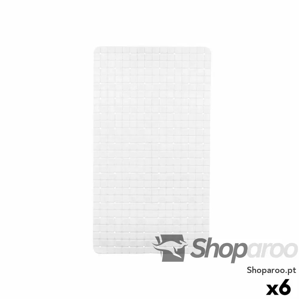 Tapete Antiderrapante para Duche Berilo BM509 310 Branco PVC 67,7 x 38,5 0,7 cm Quadros (6 Unidades)