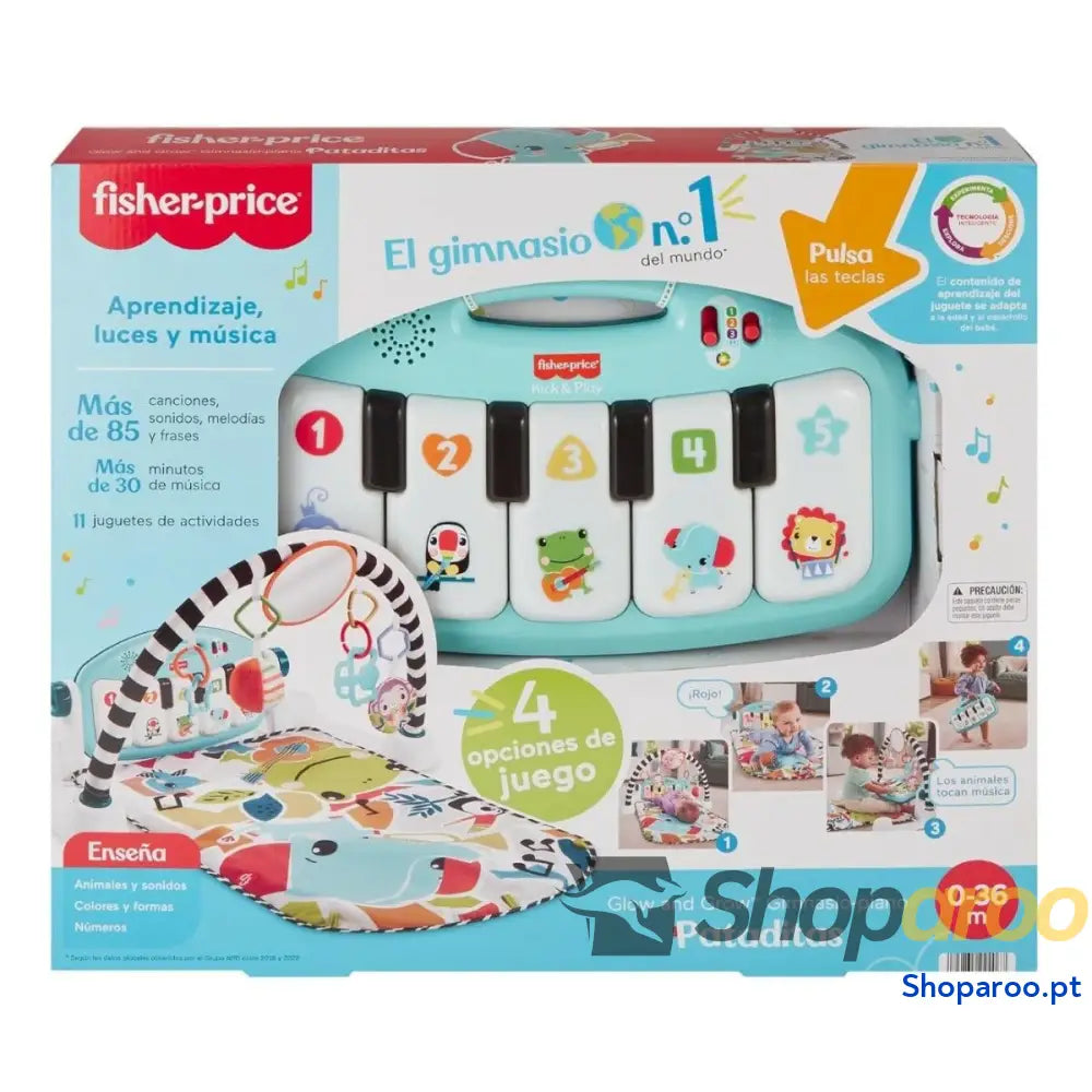 Tapete de jogos Fisher-Price Kick and Play Plástico Guizo Piano ES