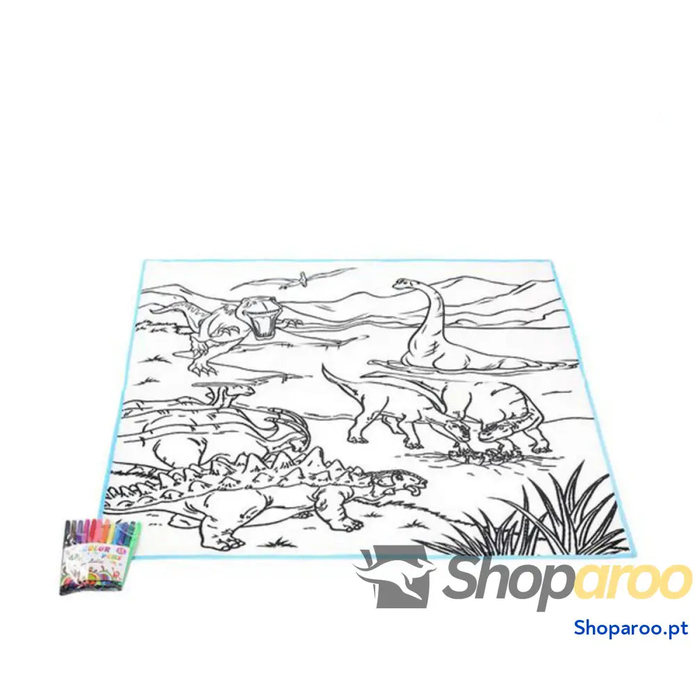 Tapete DIY Fantastic Color Dinosaurs 111354