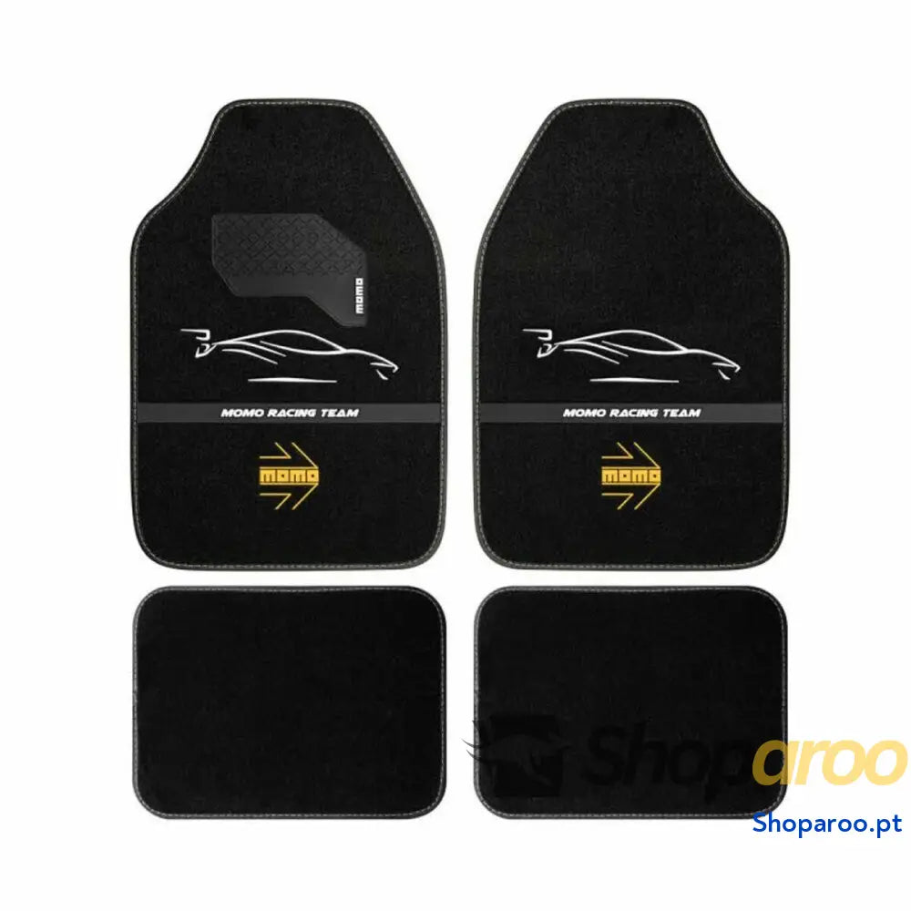 Tapete para o Carro MOMO MomlCM4A7BW Branco/Preto Universal