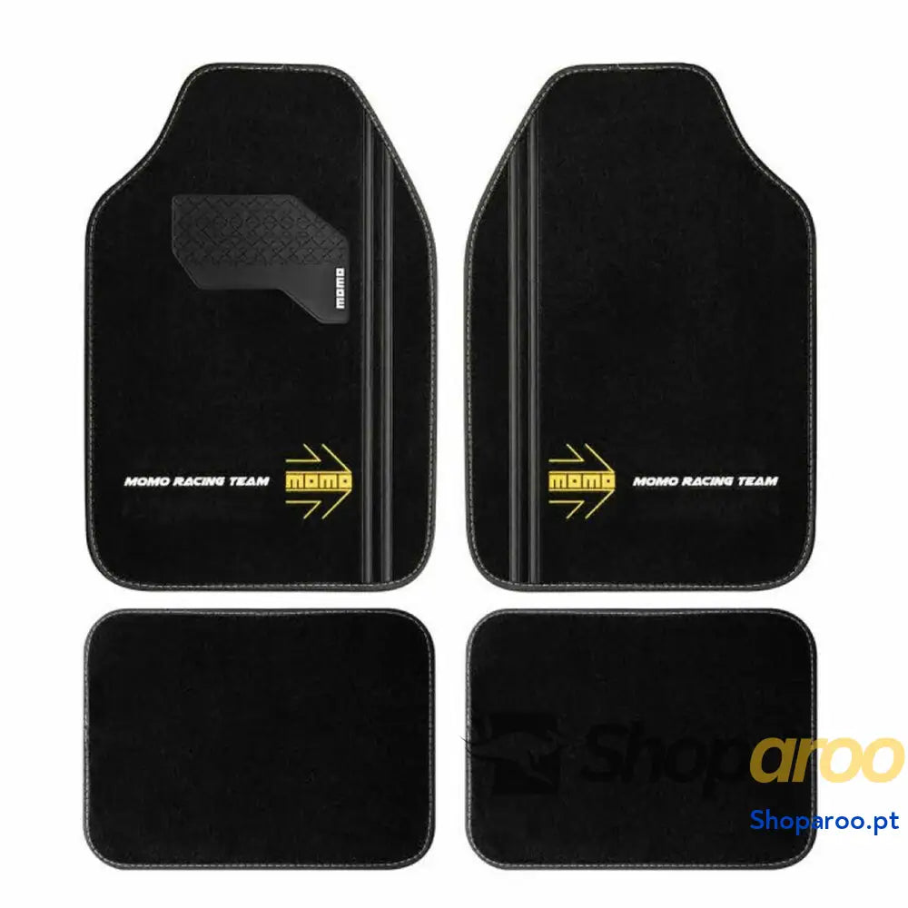 Tapete para o Carro MOMO MomlCM4A8BK Branco/Preto Universal