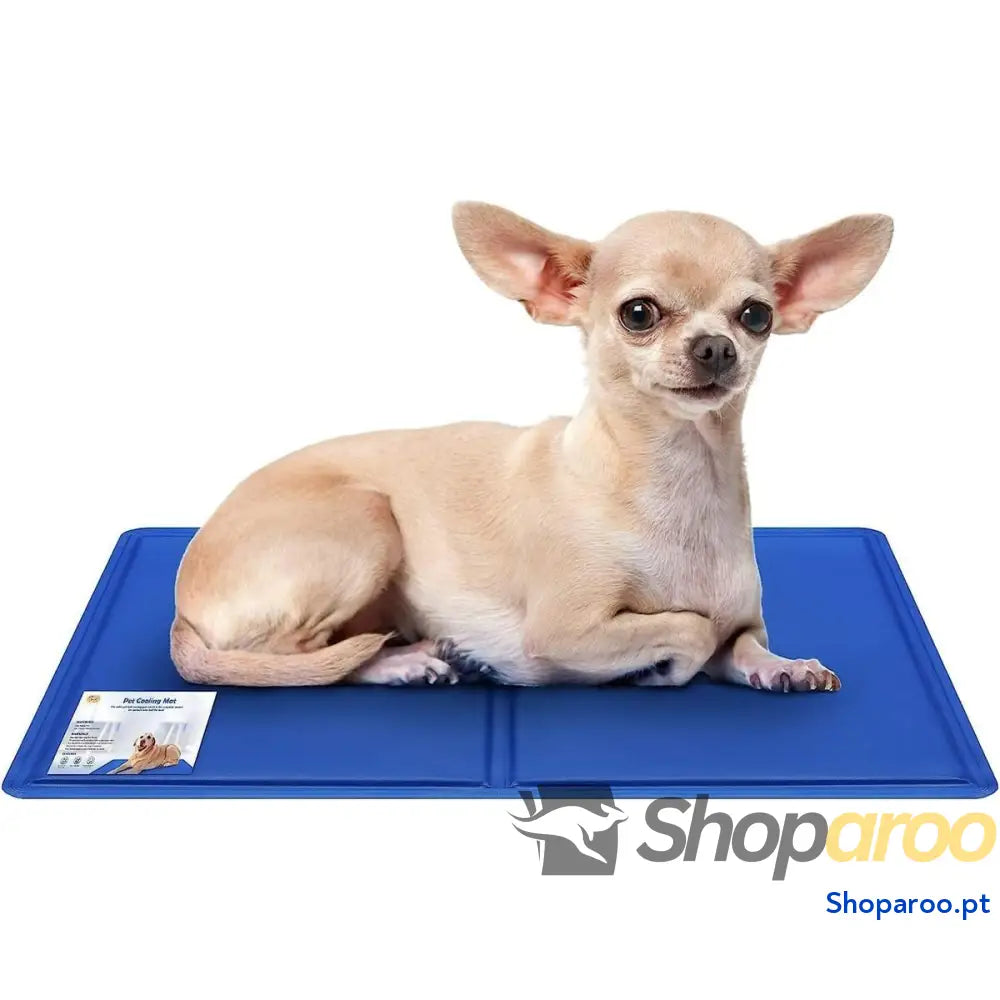 Tapete Refrigerante para Animais de Estimação Petitto Azul Nylon PCV