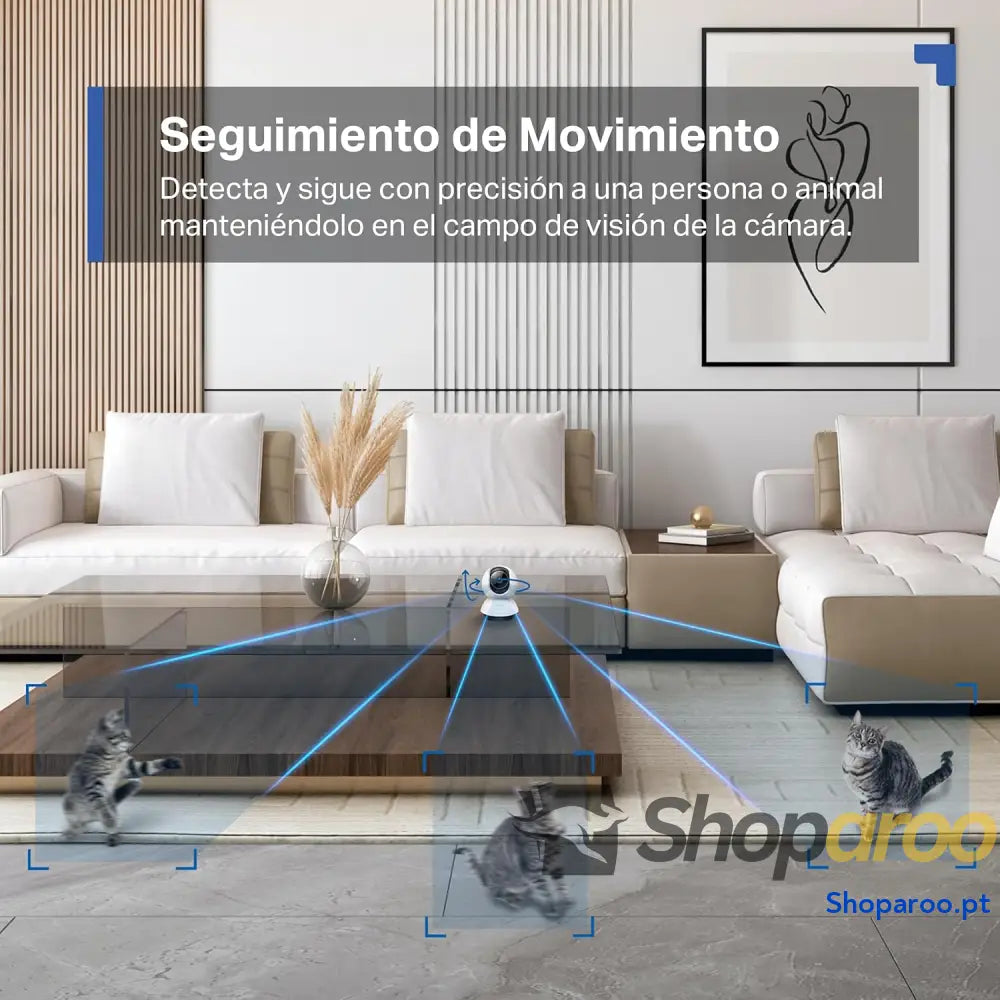 Tapo C220 IA Câmara de vigilância 360° 2K 4MP QHD inteligente visão noturna áudio bidirecional deteção movimento