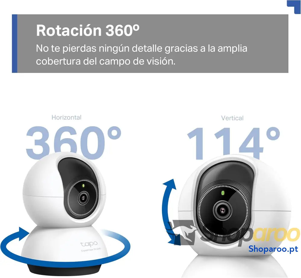 Tapo C220 IA Câmara de vigilância 360° 2K 4MP QHD inteligente visão noturna áudio bidirecional deteção movimento