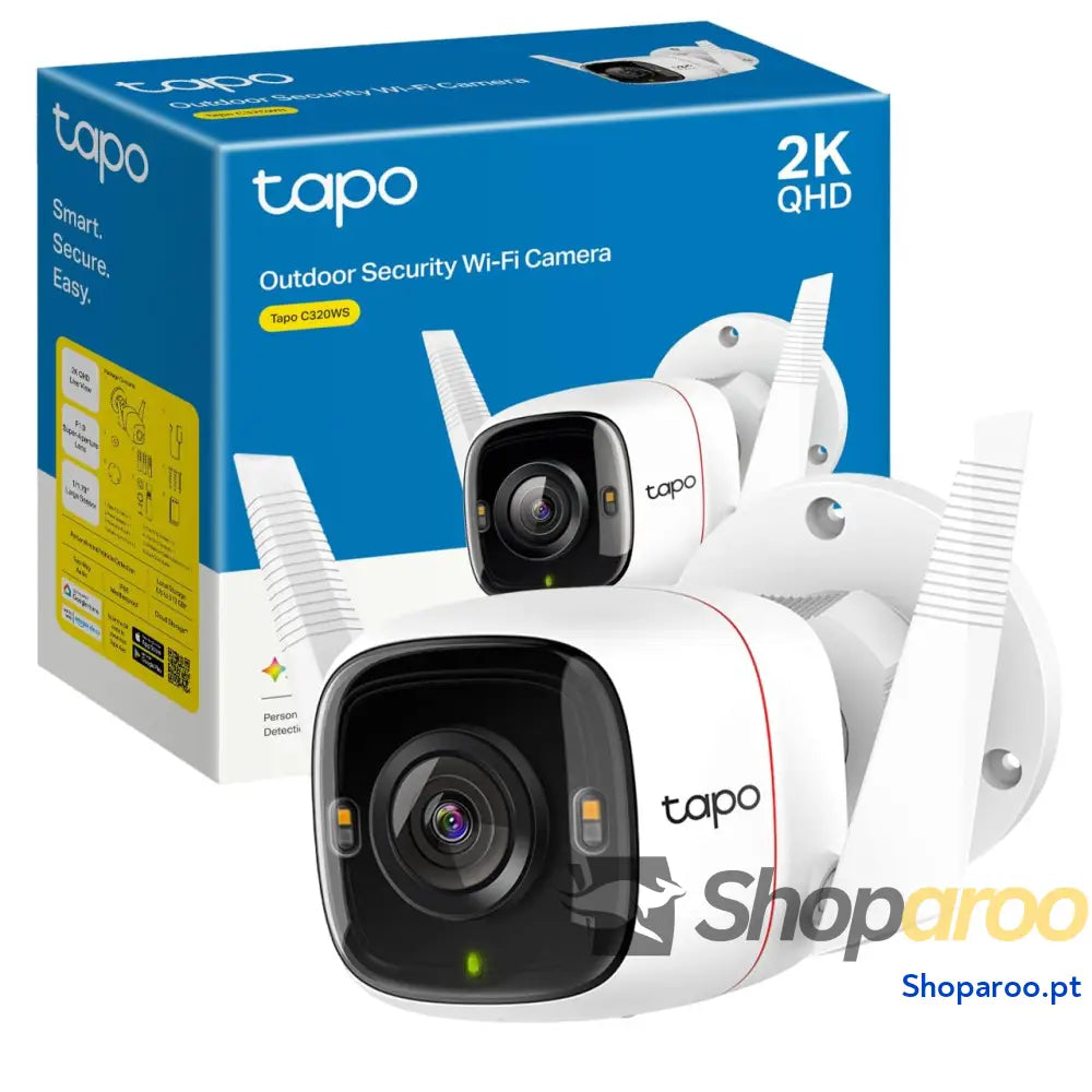Tapo C410 Kit Câmara de vigilância solar com bateria exterior deteção pessoas por IA 2K 3 MP visão noturna colorida