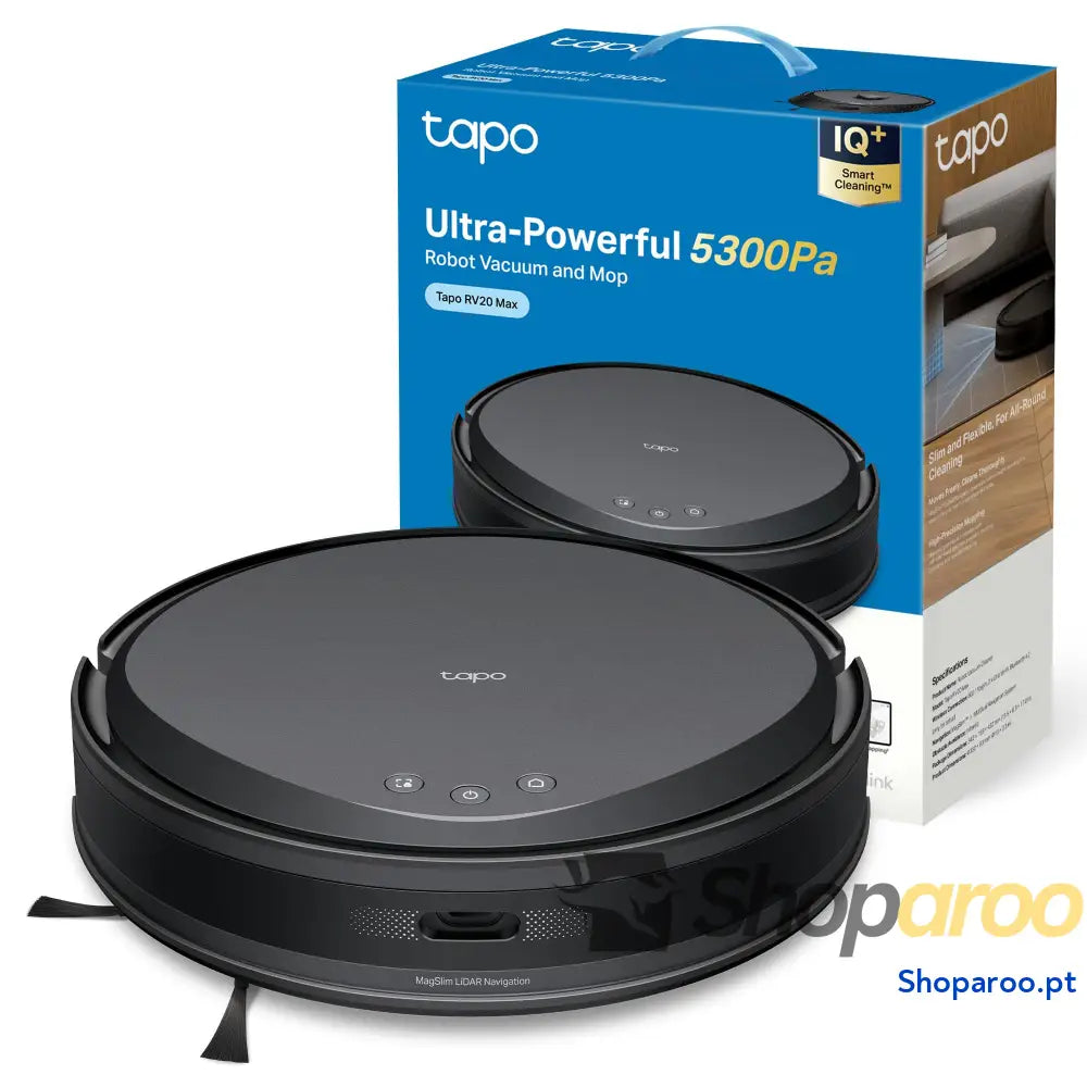 Tapo RV20 MAX Plus – Robot Aspirador y friegasuelos 4 en 1 succión de 5300 Pa Vaciado automático 3 L navegación LiDAR