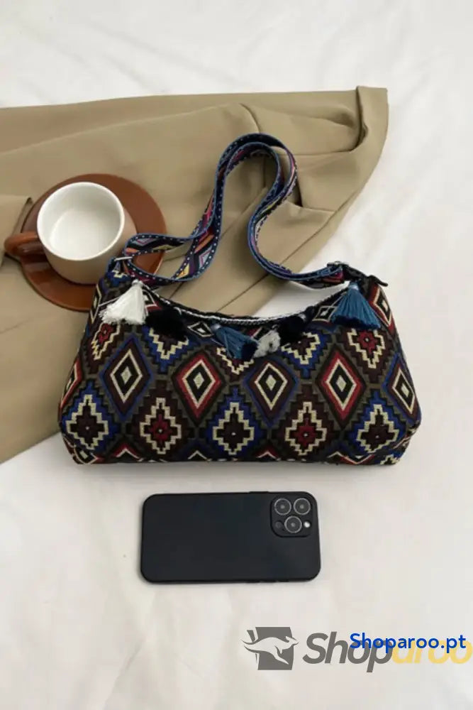 Tassel Adjustable Strap Shoulder Bag