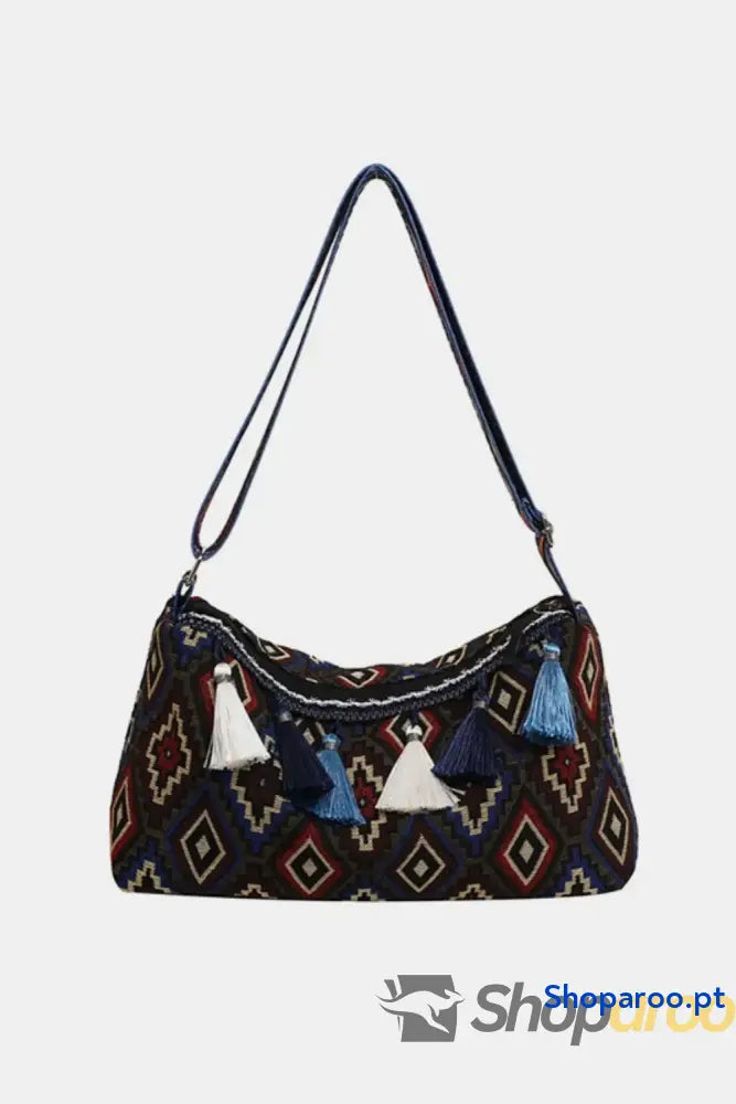 Tassel Adjustable Strap Shoulder Bag