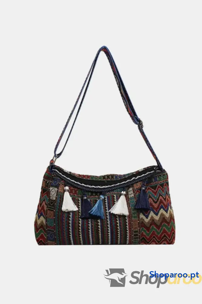 Tassel Adjustable Strap Shoulder Bag