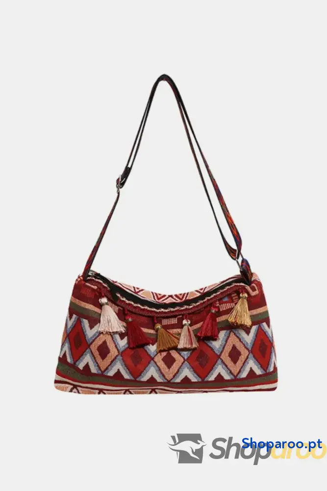 Tassel Adjustable Strap Shoulder Bag