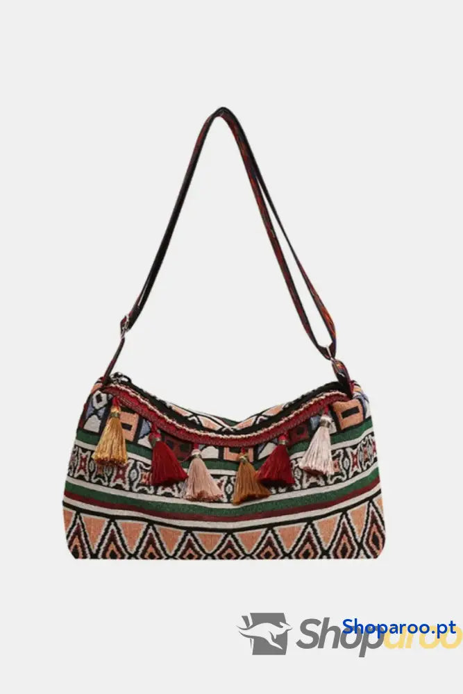 Tassel Adjustable Strap Shoulder Bag