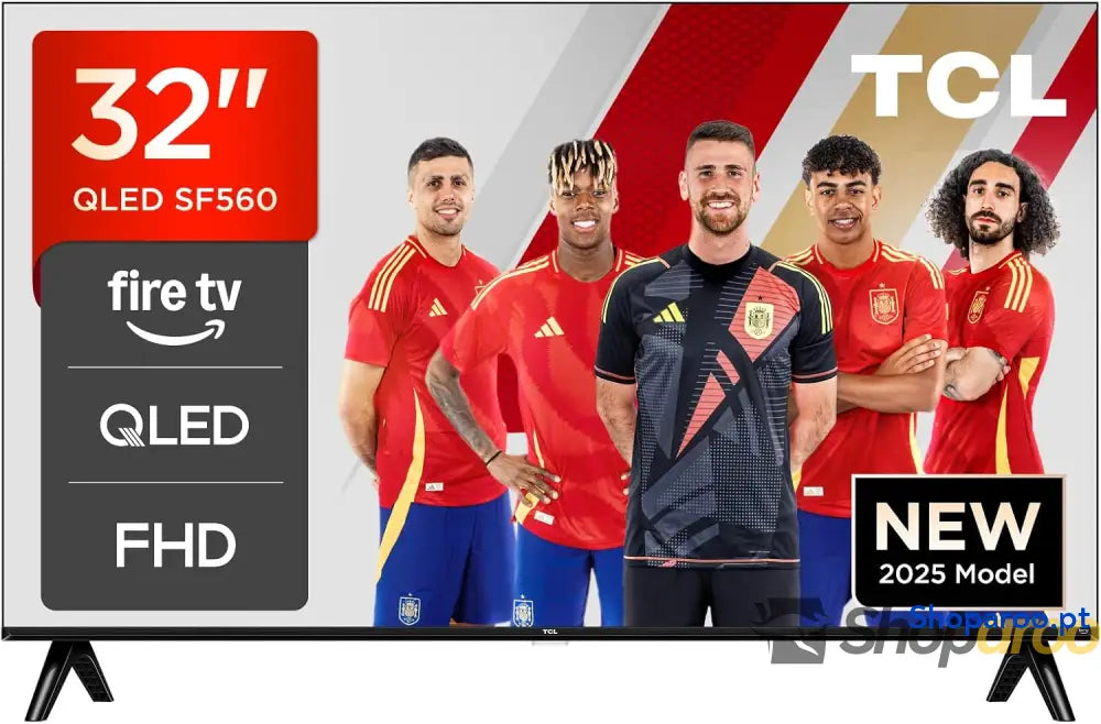 TCL 32SF560 – Smart QLED Full HD 32’’ TV Direct LED com Fire e HDR Pulse Pergunte à Alexa design metálico sem moldura