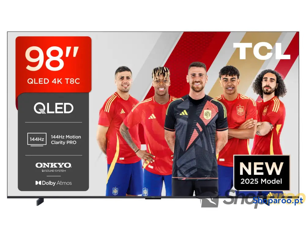 TCL 65T8C 65” QLED 4K 144 Hz HDR UHD TV Smart com Google (Dolby Vision e Atmos Motion Clarity Pro FreeSync som Onkyo