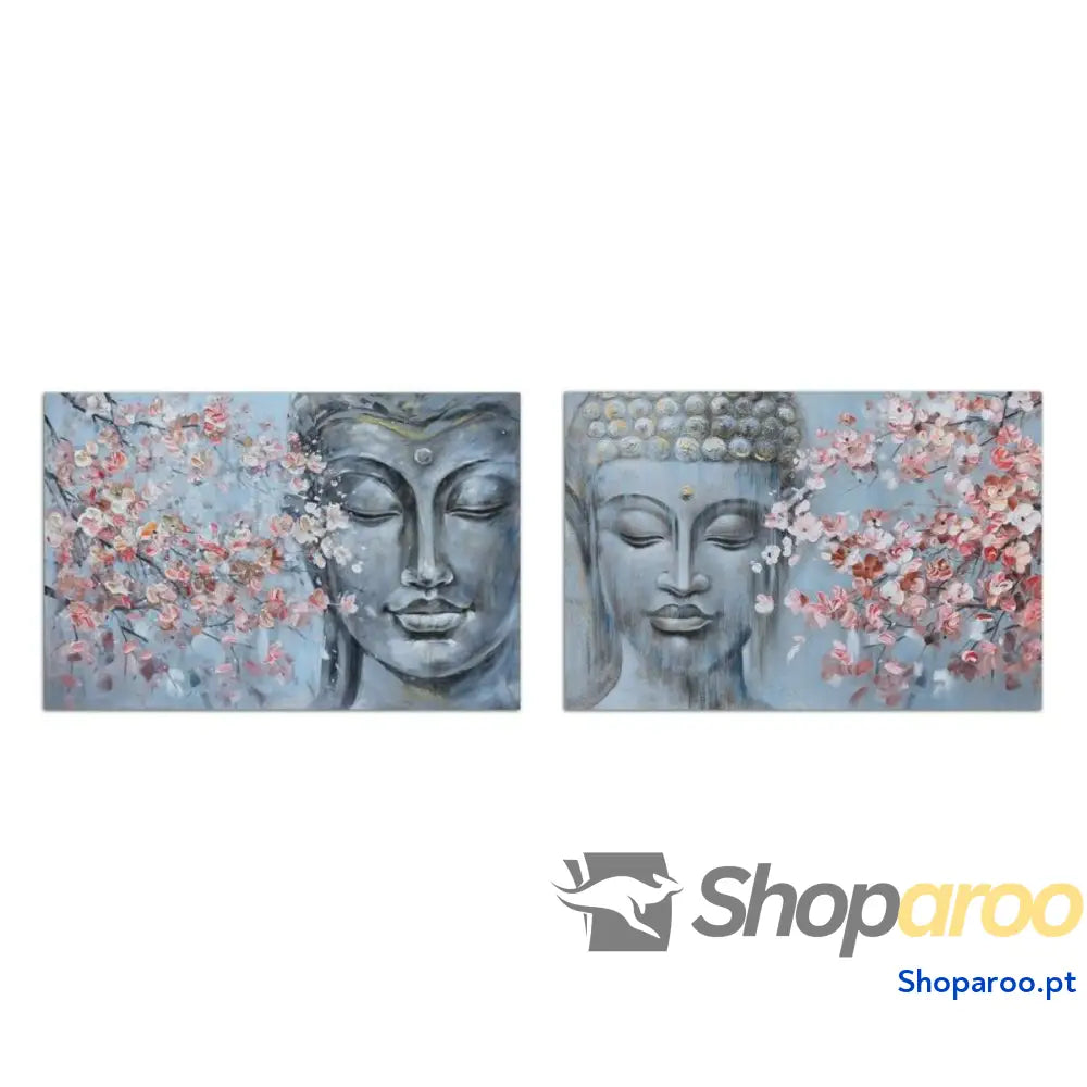 Tela DKD Home Decor 120 x 2,8 80 cm Buda Oriental (2 Unidades)