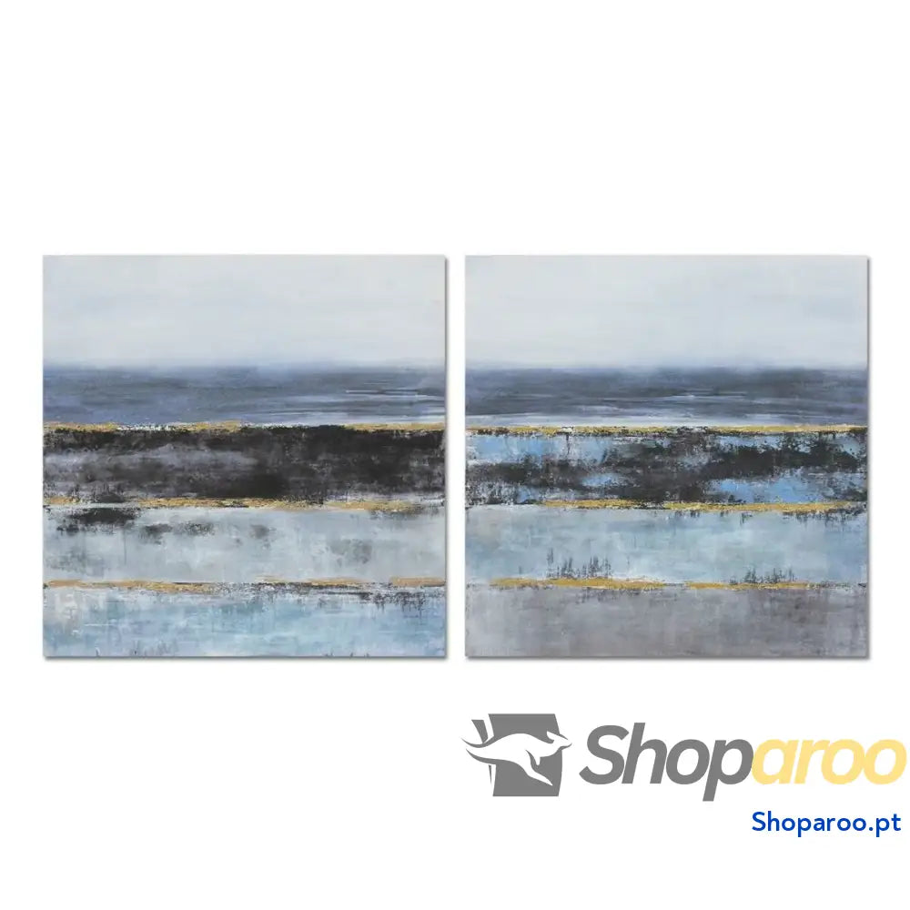 Tela DKD Home Decor Abstrato Moderno (80 x 3 80 cm) (2 Unidades)