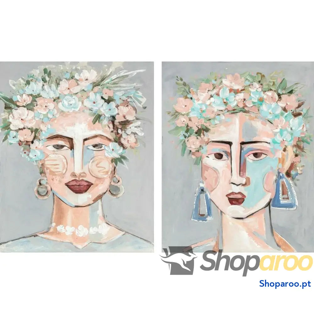 Tela DKD Home Decor Bloemen Moderno 80 x 3,7 100 cm (2 Unidades)