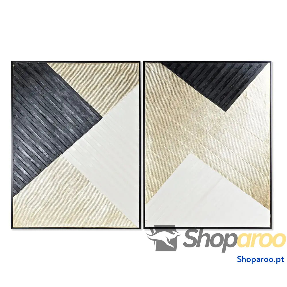 Tela DKD Home Decor Moderno Geométrico (93 x 3,5 123 cm) (2 Unidades)