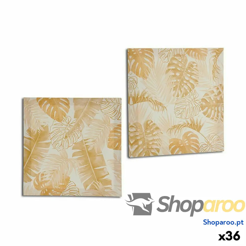 Tela Folha de planta Dourado 28 x 1,5 cm (36 Unidades)