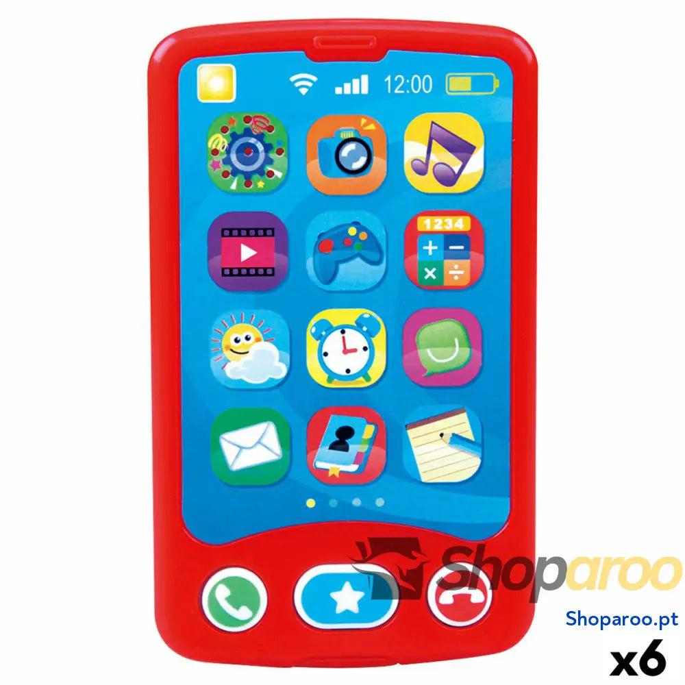 Telefone de brincar PlayGo Vermelho 6,8 x 11,5 x 1,5 cm (6 Unidades)