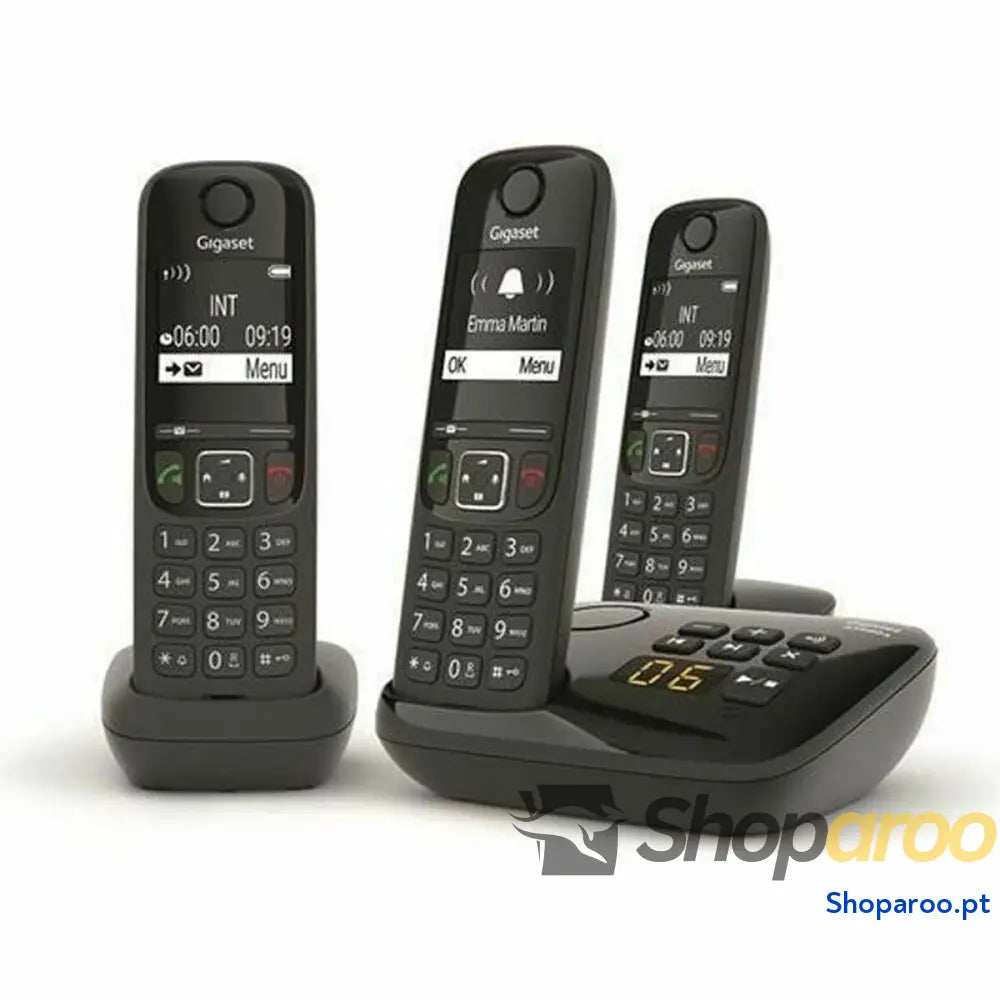 Telefone Fixo Gigaset AS690A Trio Preto